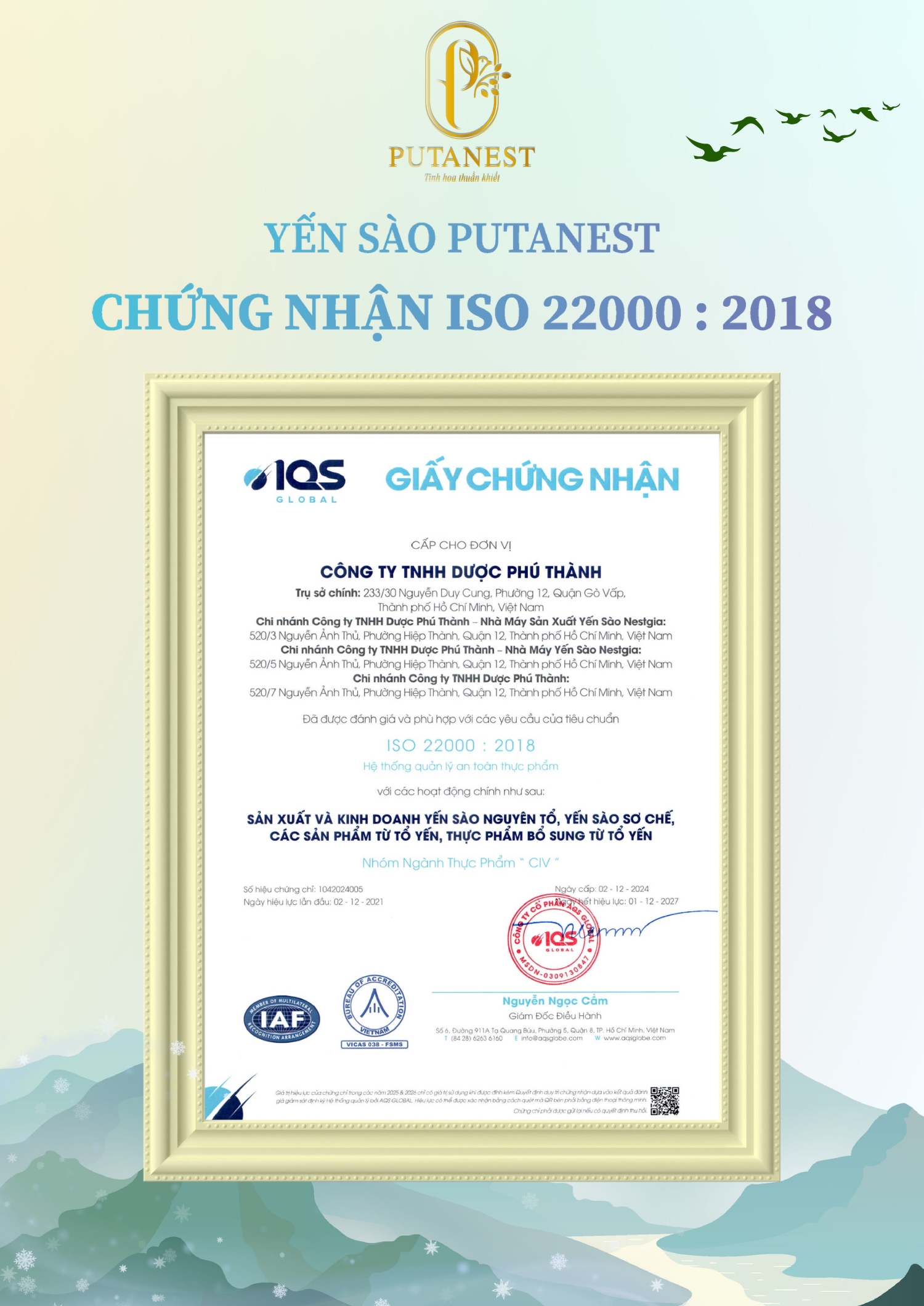 Nước yến sào cao cấp