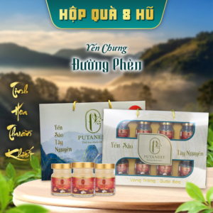 Hộp An Khang 8 Hũ Yến Chưng Thượng Hạng Đường Phèn 1380mg