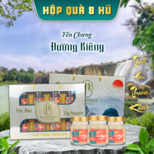 hộp an khang 8 hũ yến chưng cao cấp đường kiêng 28