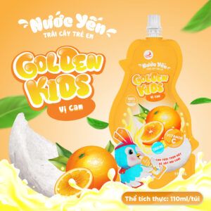 Nước yến trái cây trẻ em vị Cam 110ml Golden Kids