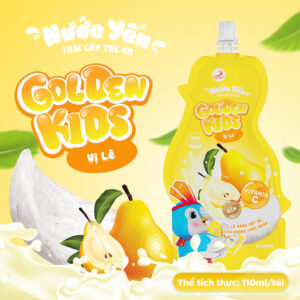 Nước yến trái cây trẻ em vị Lê 110ml Golden Kids là sản phẩm dinh dưỡng cao cấp, kết hợp từ tổ yến nguyên chất hòa quyện tinh tế cùng vị lê thanh mát. Không chỉ khơi dậy vị giác, còn mang lại nguồn năng lượng dồi dào, tiếp sức cho ngày dài năng động và tăng cường sức đề kháng tự nhiên cho bé. Đây là sự lựa chọn dinh dưỡng thể hiện trọn vẹn sự quan tâm và tình yêu thương mà ba mẹ dành cho thiên thần nhỏ của mình.